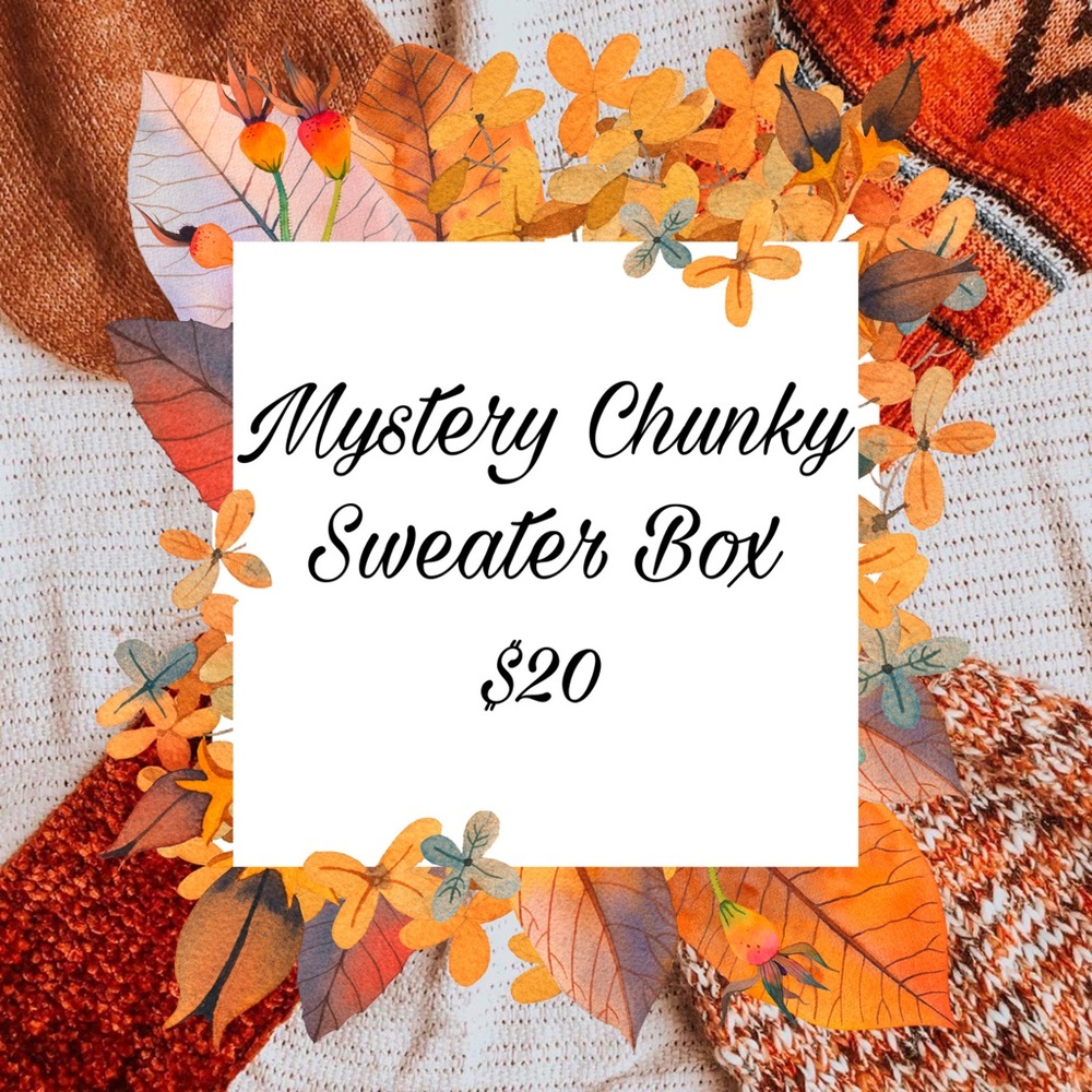 Mystery Cunky Cozy Warm Sweater Box 4 Sweaters